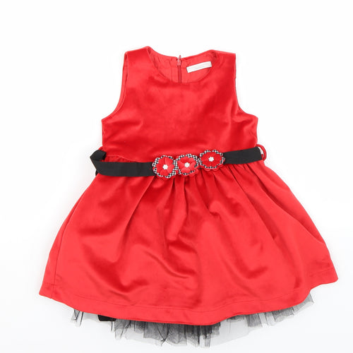 Piaza Italia Girls Red   A-Line  Size 12-18 Months