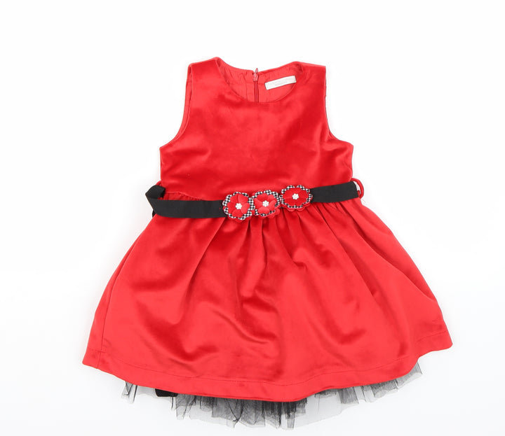 Piaza Italia Girls Red A-Line Size 12-18 Months