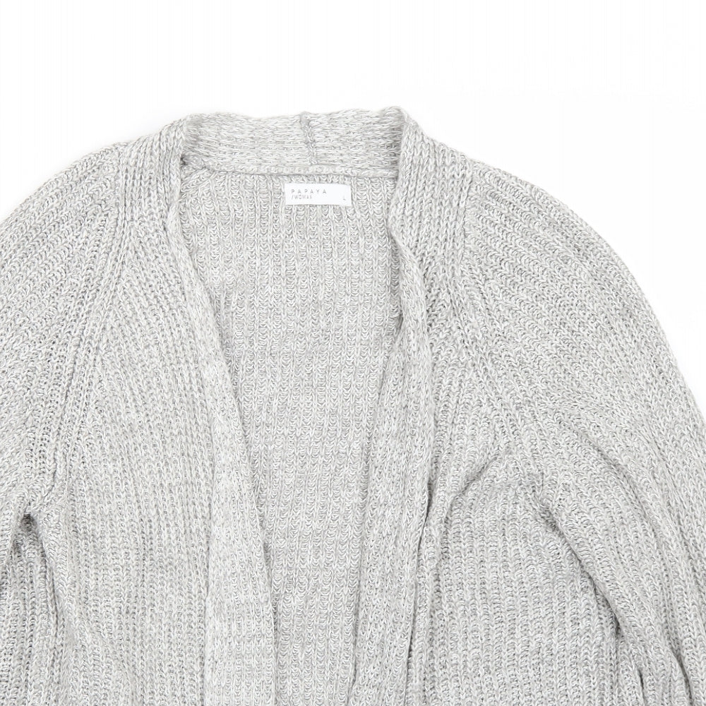 Papaya Womens Grey   Cardigan Jumper Size L