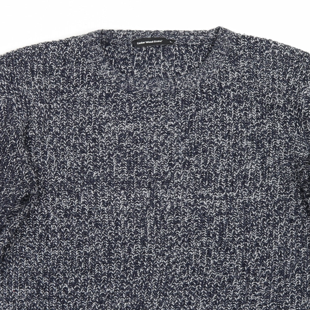 Cedar Wood Mens Blue   Pullover Jumper Size M