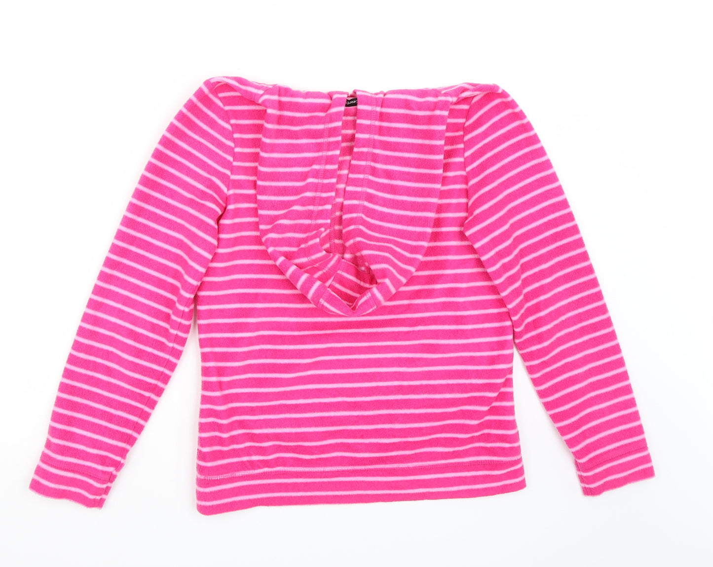 George Womens Pink Striped  Pullover Hoodie Size 10