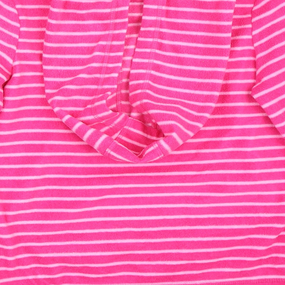 George Womens Pink Striped  Pullover Hoodie Size 10