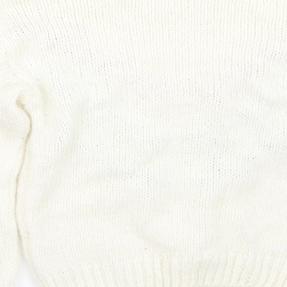 F&F Girls White   Pullover Jumper Size 11 Years