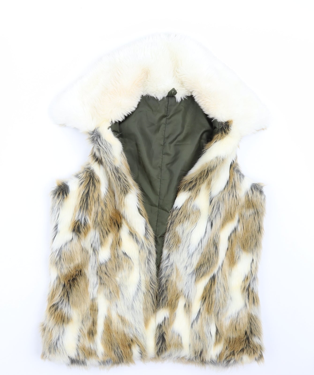 Riverisland Womens Beige   Gilet Coat Size 10