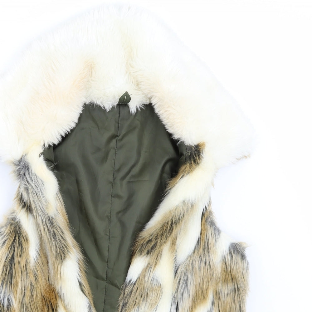 Riverisland Womens Beige   Gilet Coat Size 10