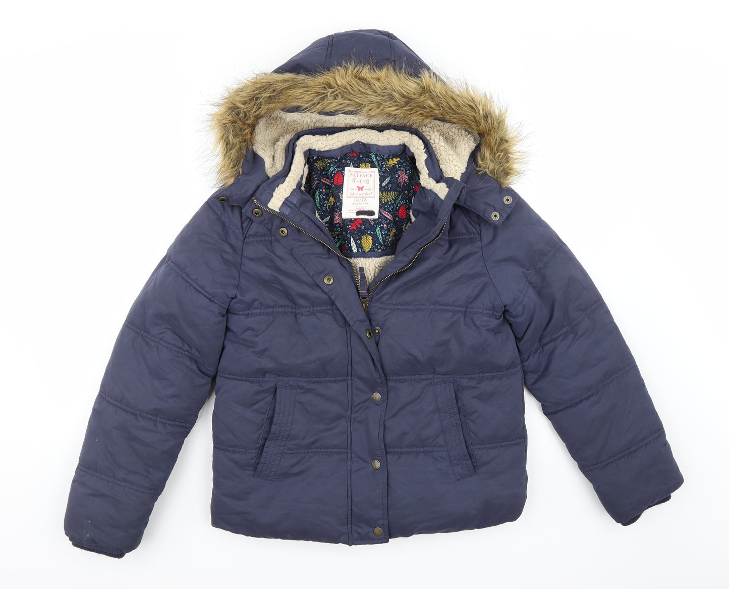 Fatface Girls Blue   Jacket Coat Size 12 Years
