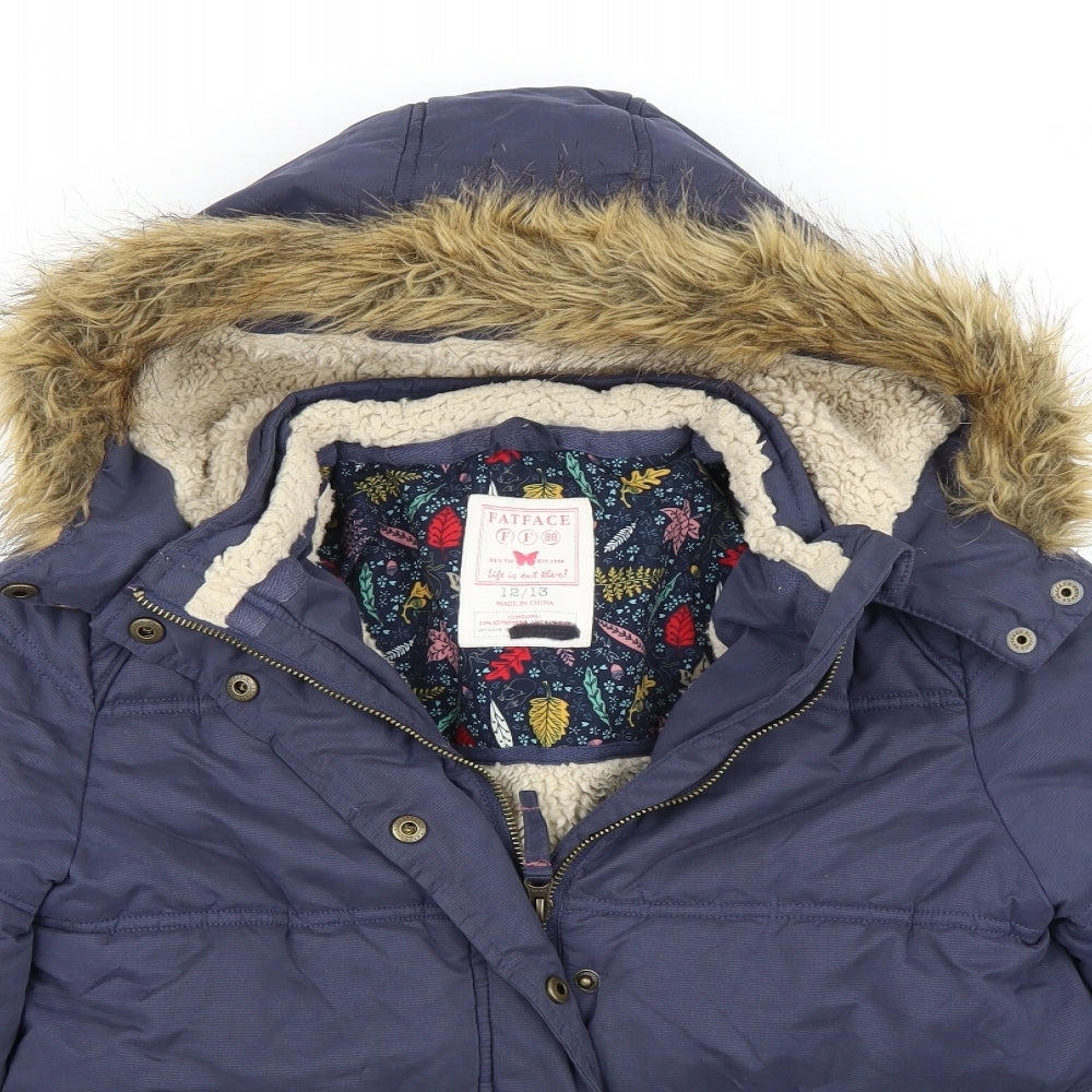 Fatface Girls Blue   Jacket Coat Size 12 Years