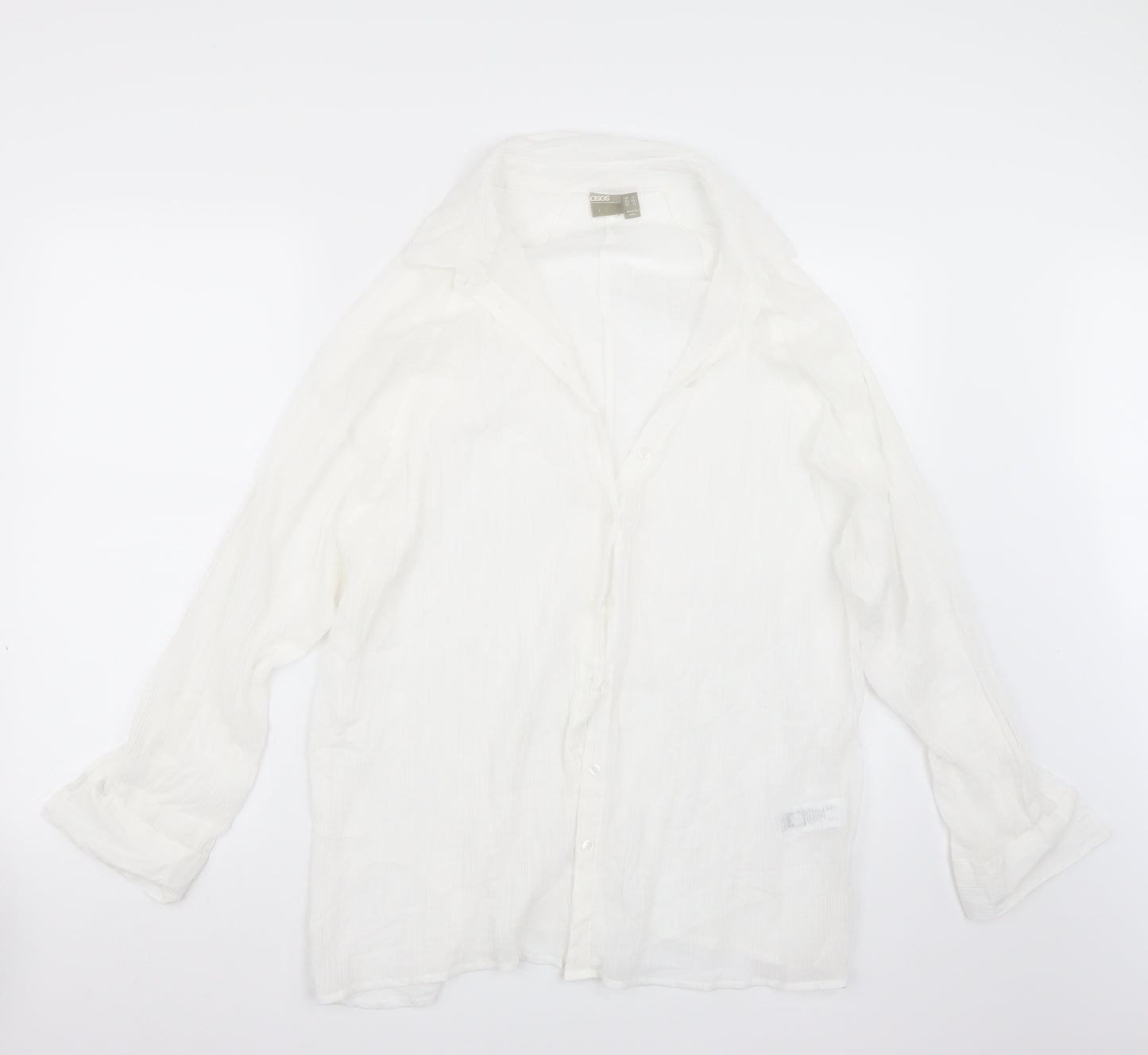 ASOS Womens White   Basic Button-Up Size 14