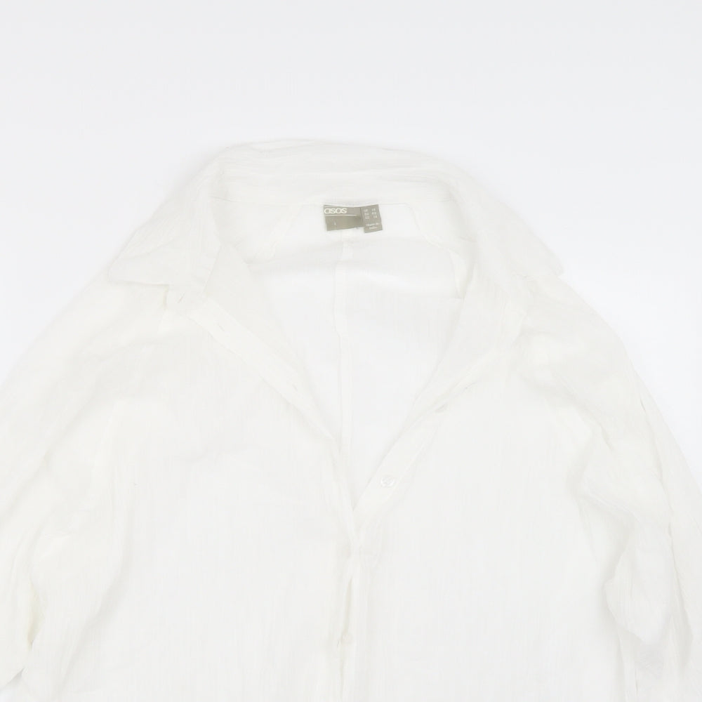 ASOS Womens White   Basic Button-Up Size 14