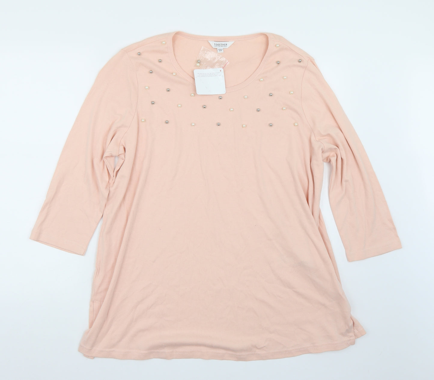 Together Womens Pink   Basic T-Shirt Size 20