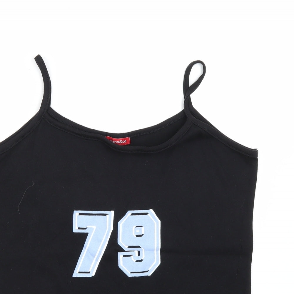 Jeans&Co Womens Black   Basic T-Shirt Size 14