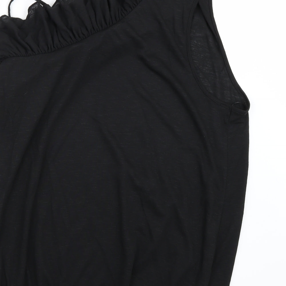 George Womens Black   Basic T-Shirt Size 16