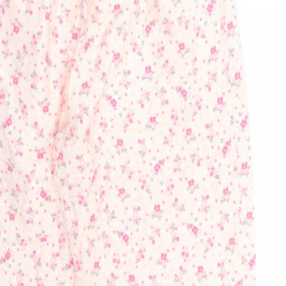 Tru Womens Pink Floral  Top Pyjama Set Size 12