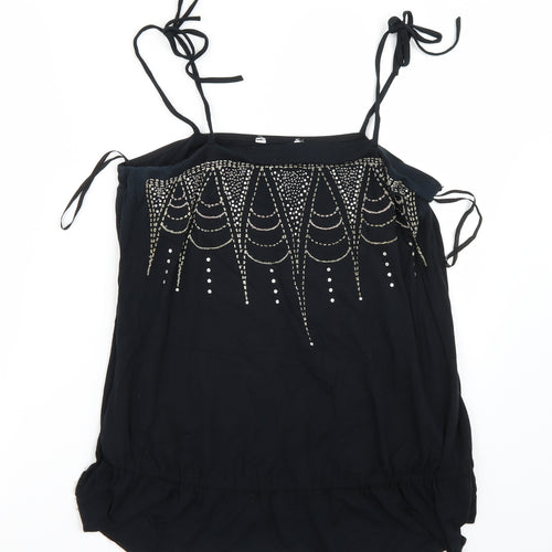 Preworn Womens Black   Basic T-Shirt Size 14