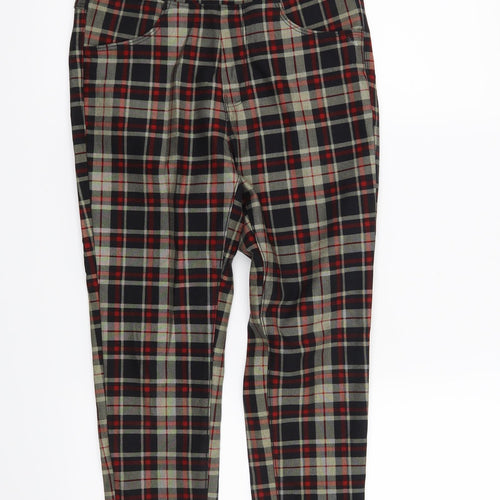 Preworn Womens Black Check  Trousers  Size 30 in L25 in
