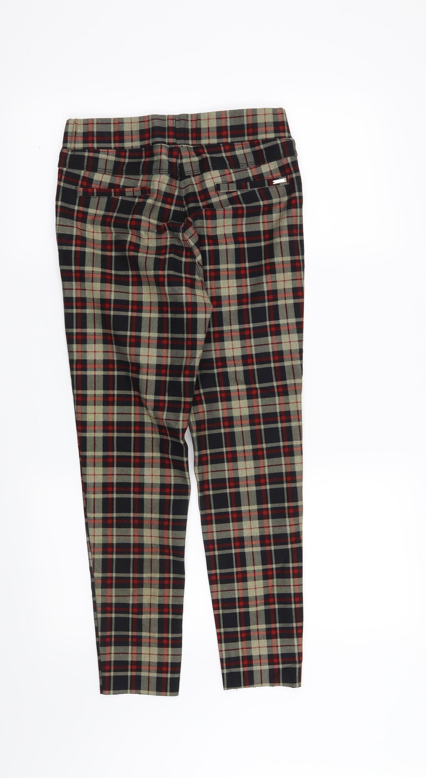 Preworn Womens Black Check  Trousers  Size 30 in L25 in