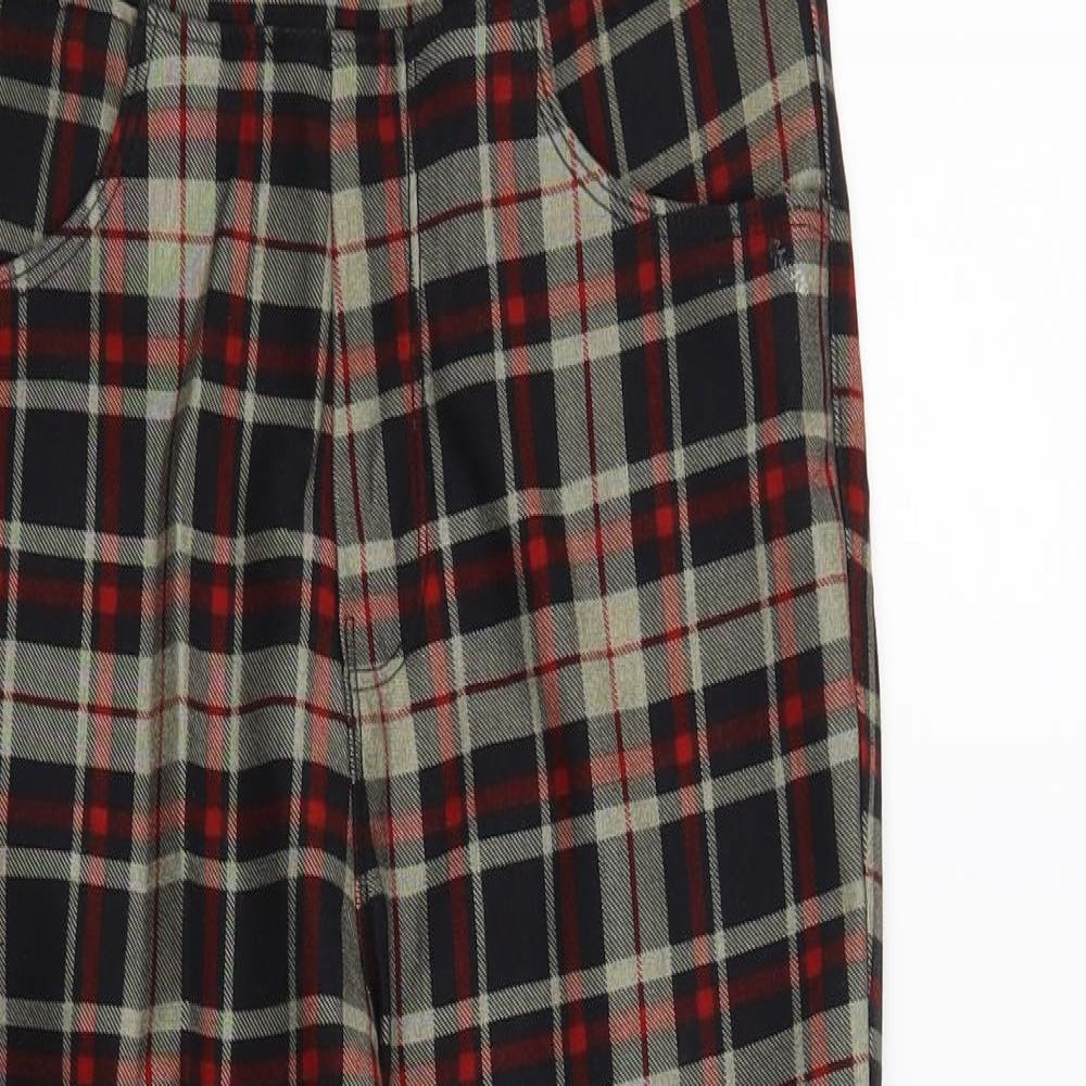 Preworn Womens Black Check  Trousers  Size 30 in L25 in