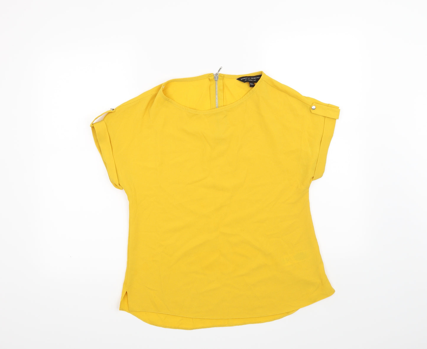 Dorothy Perkins Womens Yellow   Basic Blouse Size 8