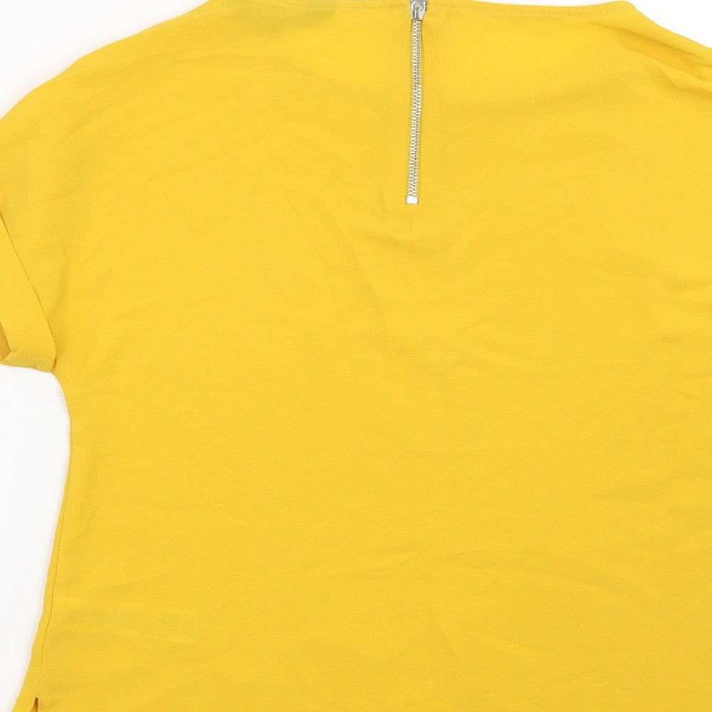 Dorothy Perkins Womens Yellow   Basic Blouse Size 8