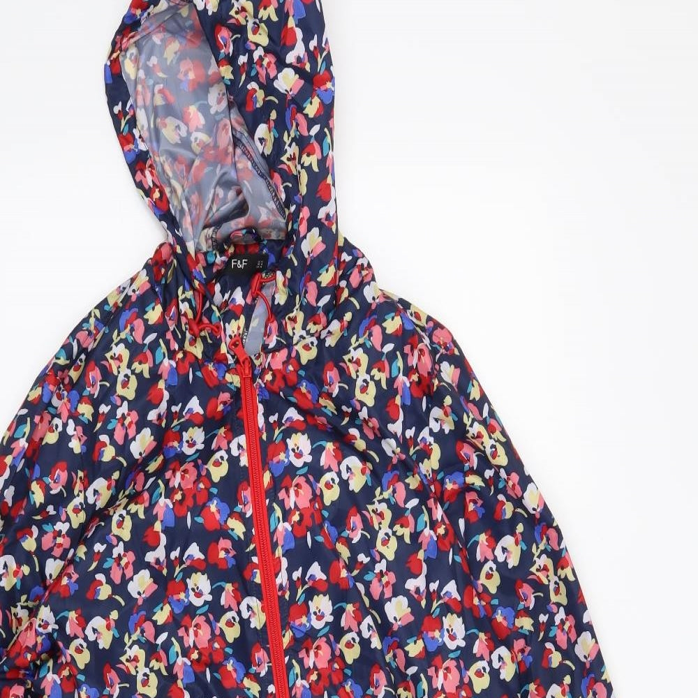 F&F Womens Blue Floral  Jacket  Size M