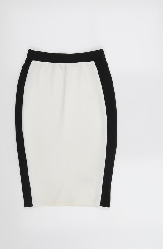 Front view of New Look women’s white skort skirt, size UK 4