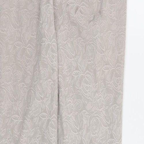 NEXT Womens Beige Floral  Trousers  Size 8 L32 in