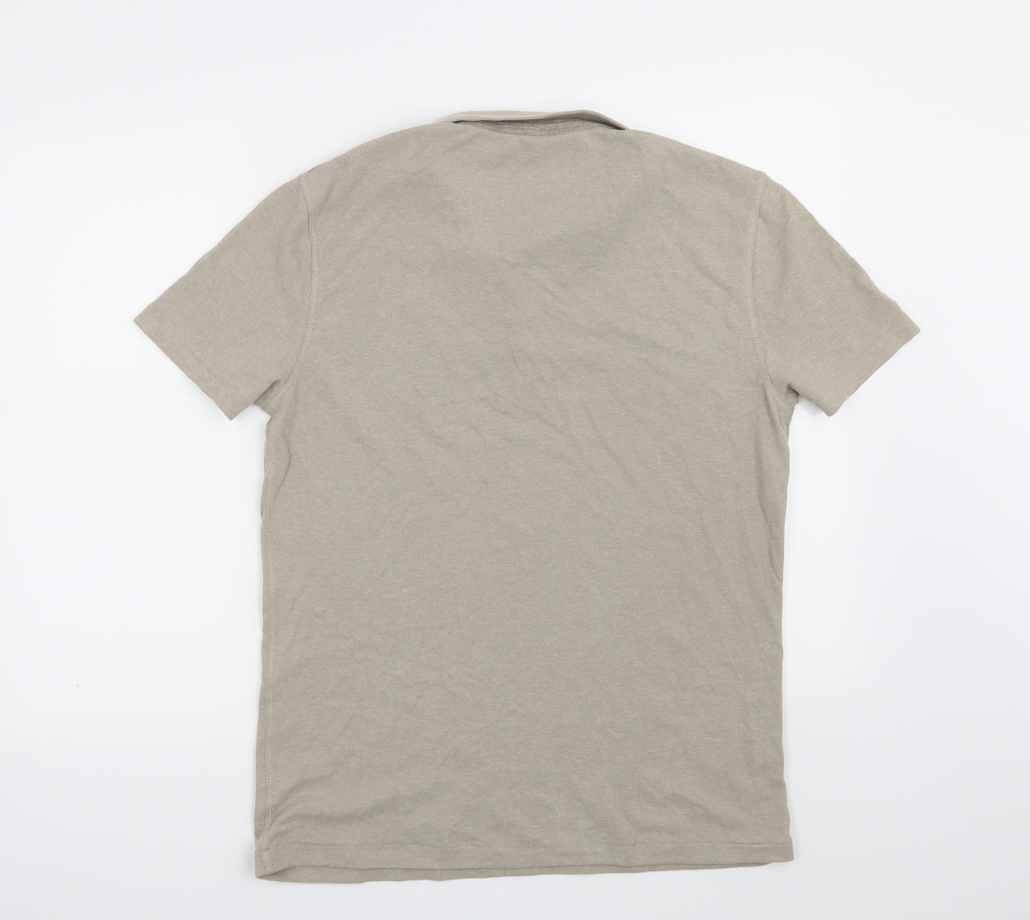 All Saints Mens Beige    Polo Size M