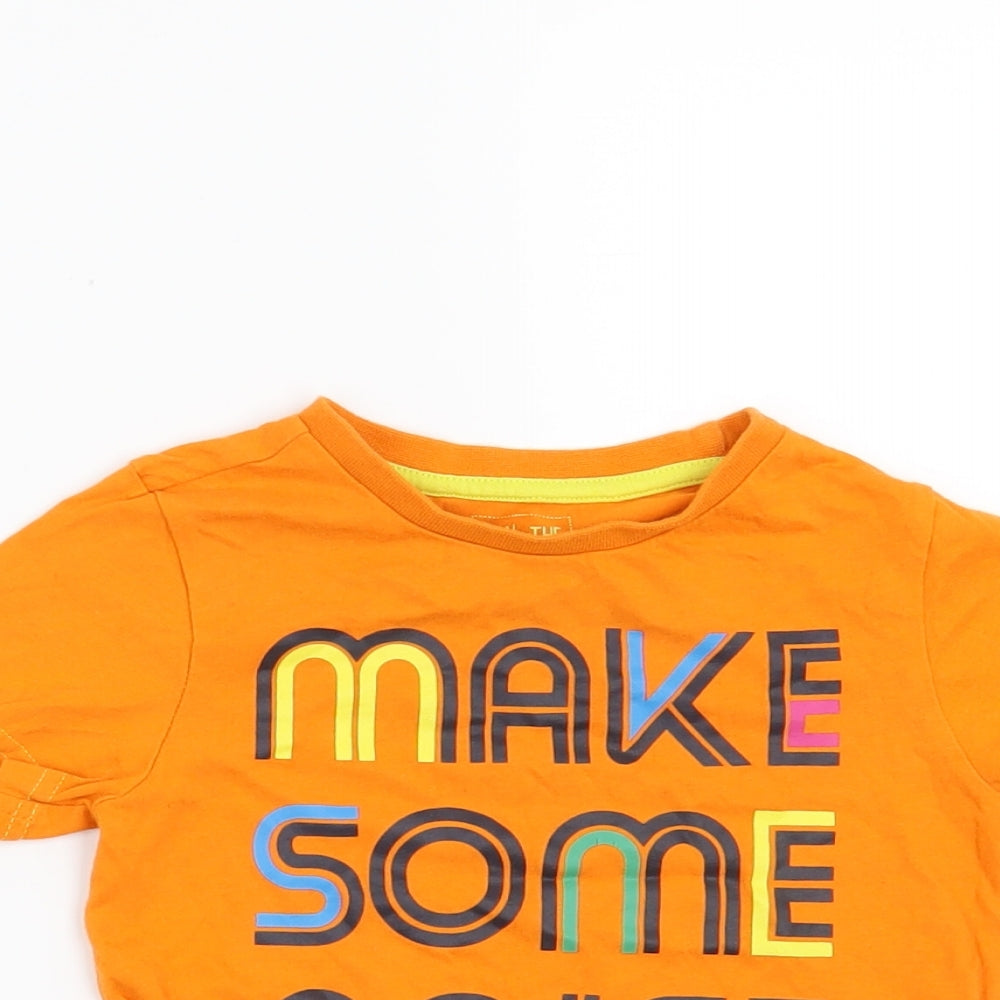 F&F Boys Orange   Basic T-Shirt Size 2-3 Years  - Make Some Noise
