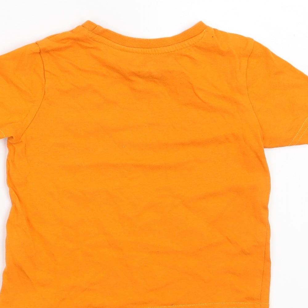 F&F Boys Orange   Basic T-Shirt Size 2-3 Years  - Make Some Noise