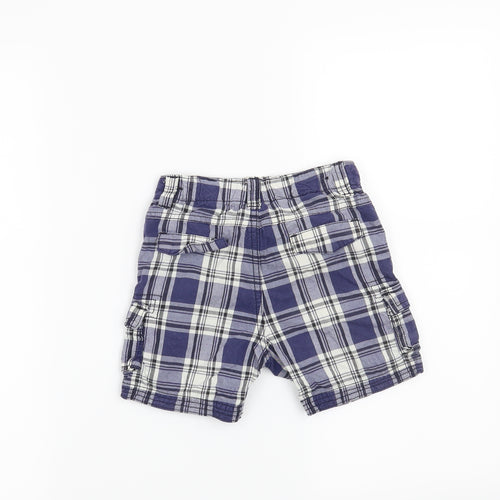 George Boys Blue Check  Bermuda Shorts Size 3-4 Years