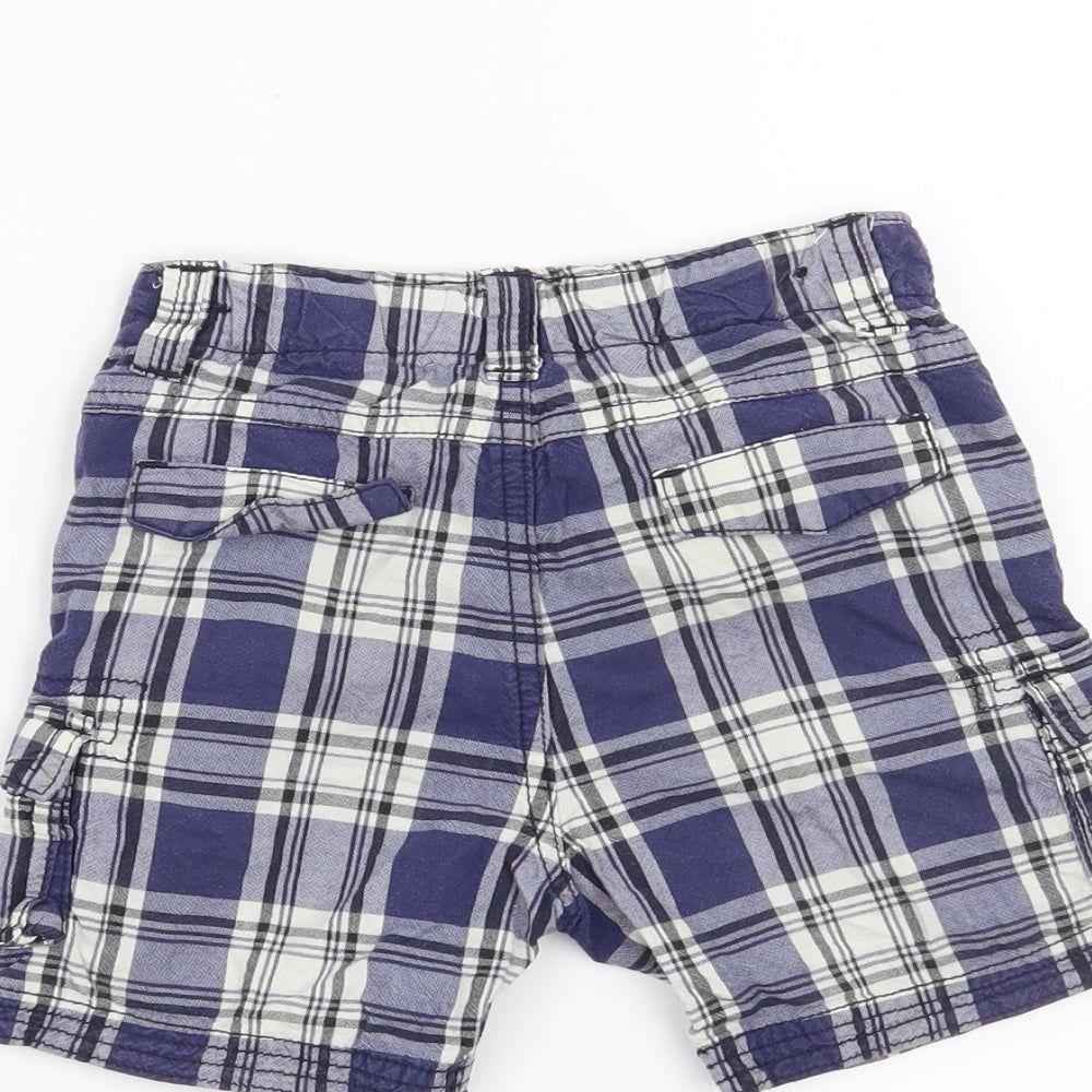 George Boys Blue Check  Bermuda Shorts Size 3-4 Years