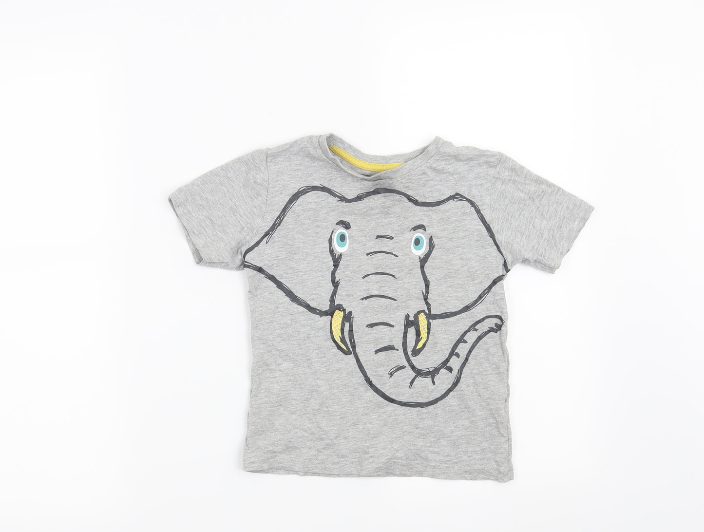 TU Boys Grey   Basic T-Shirt Size 3-4 Years  - Elephant