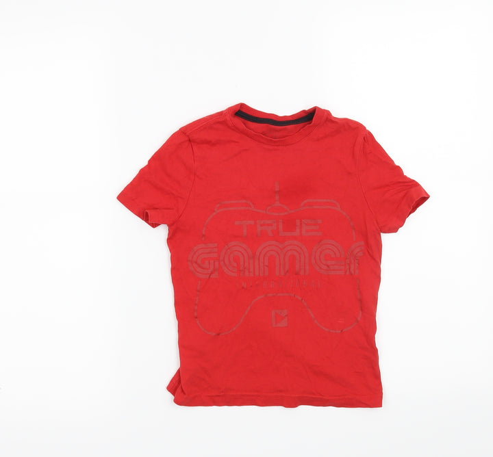 F&F Boys Red Basic T-Shirt Size 4-5 Years - True Gamer