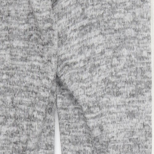 Boohoo Womens Grey Striped  Sweatpants Trousers Size 10 L28 in