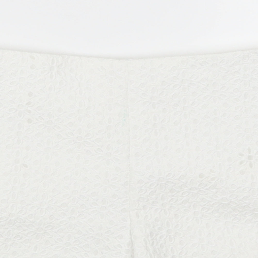 Miss Selfridge Womens White   Hot Pants Shorts Size 10