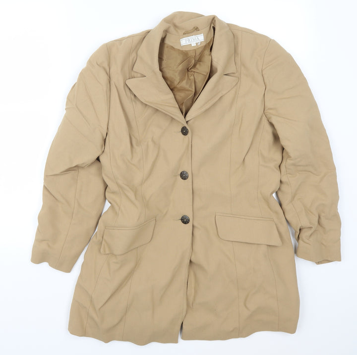 Prima Womens Beige   Jacket Suit Jacket Size 12