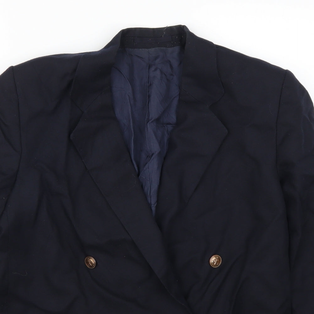 Basix Womens Blue   Jacket Suit Jacket Size 12