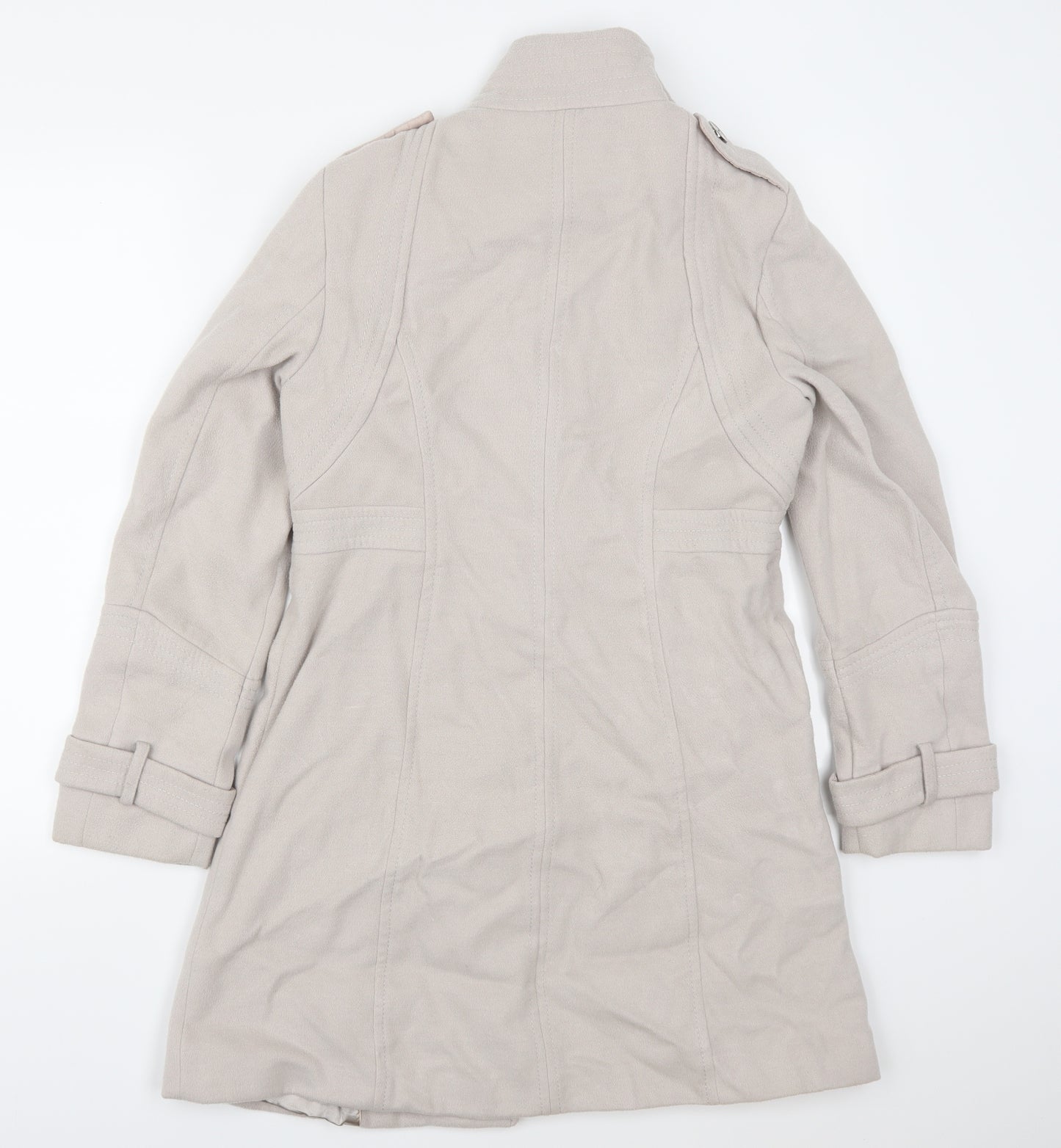 Wallis Womens Grey   Pea Coat Coat Size 10