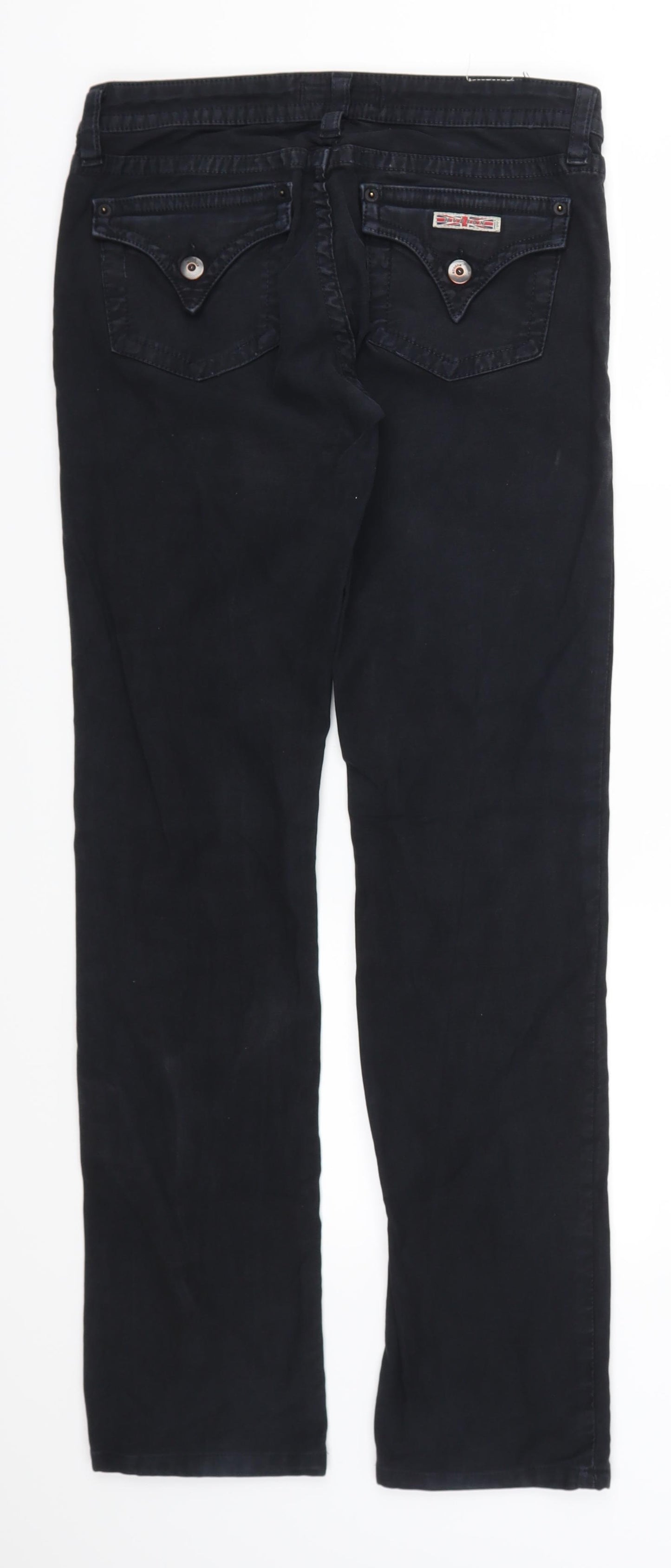 Hudson Mens Black  Denim Straight Jeans Size 28 L30 in