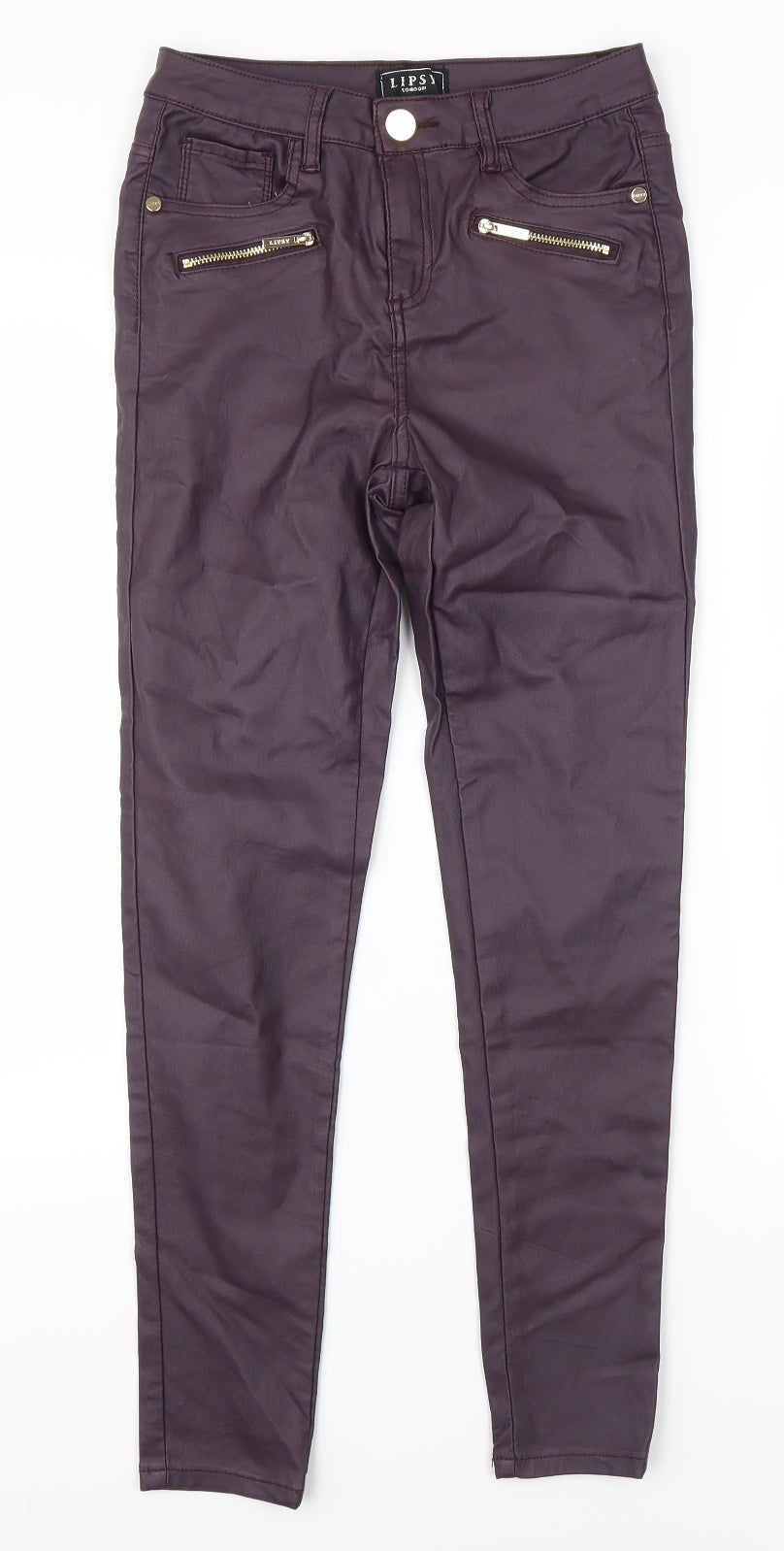 Lipsy Womens Purple   Trousers  Size 8 L27 in