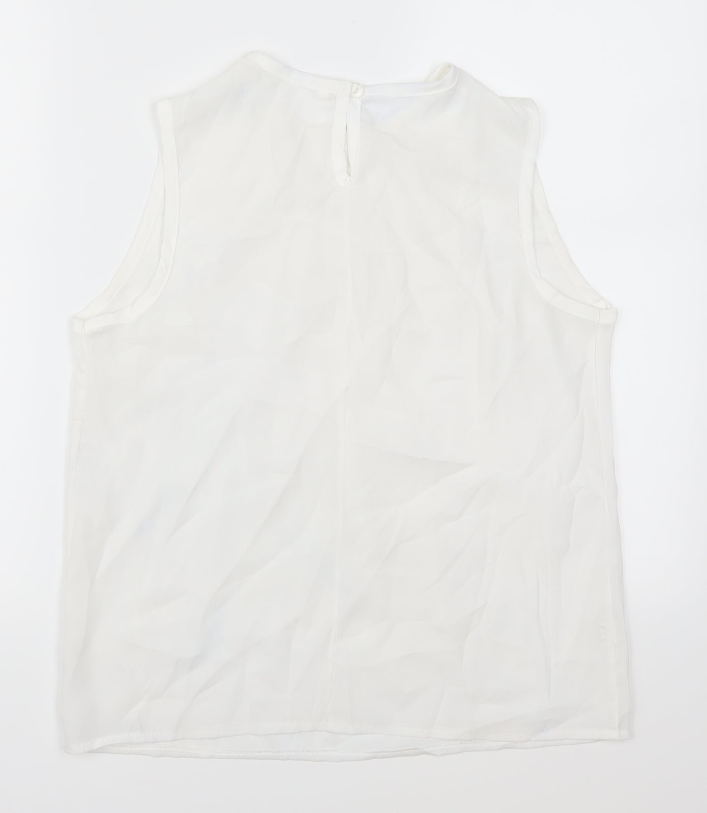 Preworn Womens White   Basic Blouse Size XL