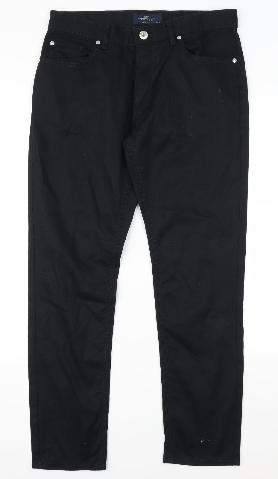 NEXT Mens Black  Denim Straight Jeans Size 34 L30 in