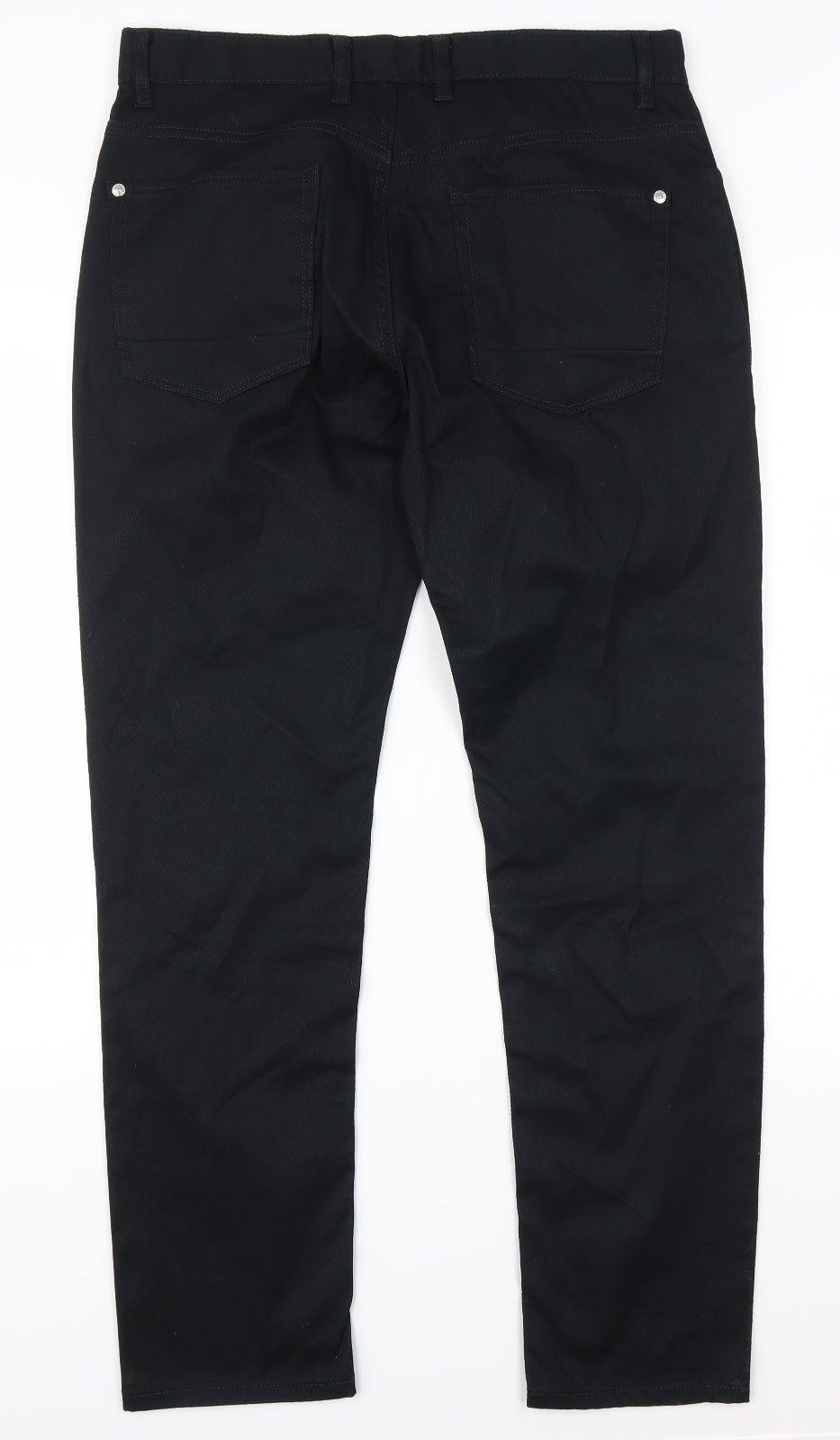 NEXT Mens Black  Denim Straight Jeans Size 34 L30 in