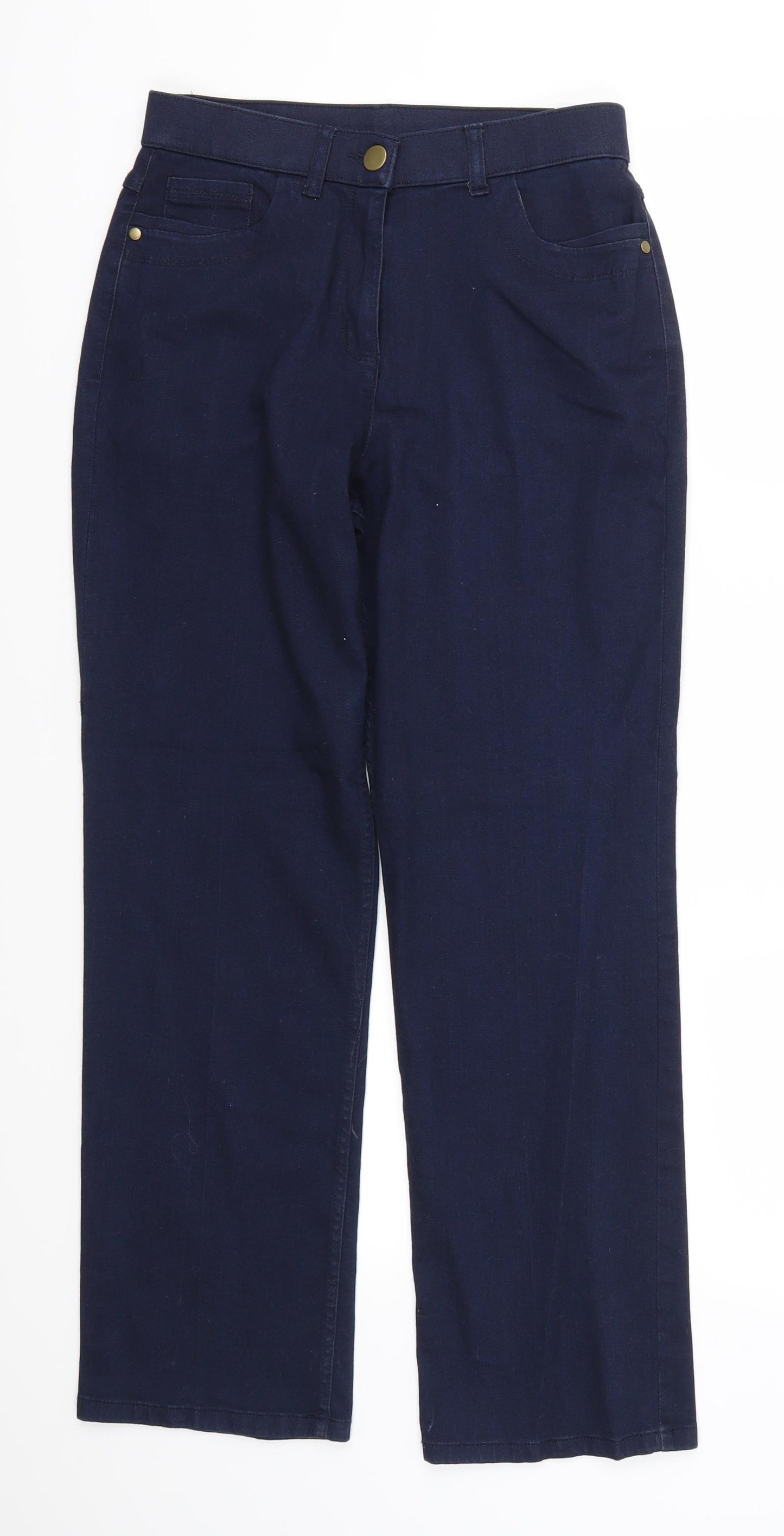Marks and Spencer Womens Blue  Denim Straight Jeans Size 8 L27 in
