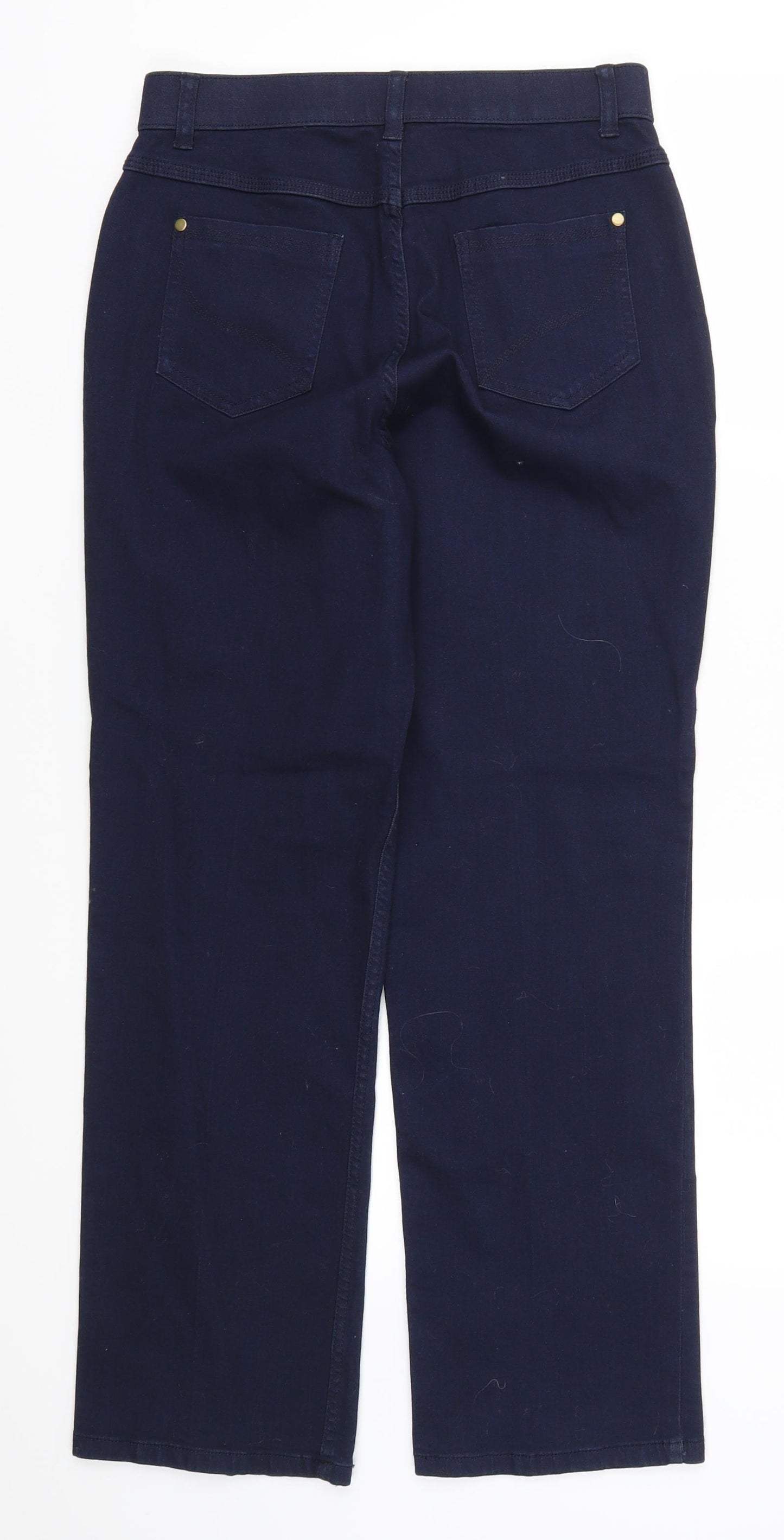 Marks and Spencer Womens Blue  Denim Straight Jeans Size 8 L27 in