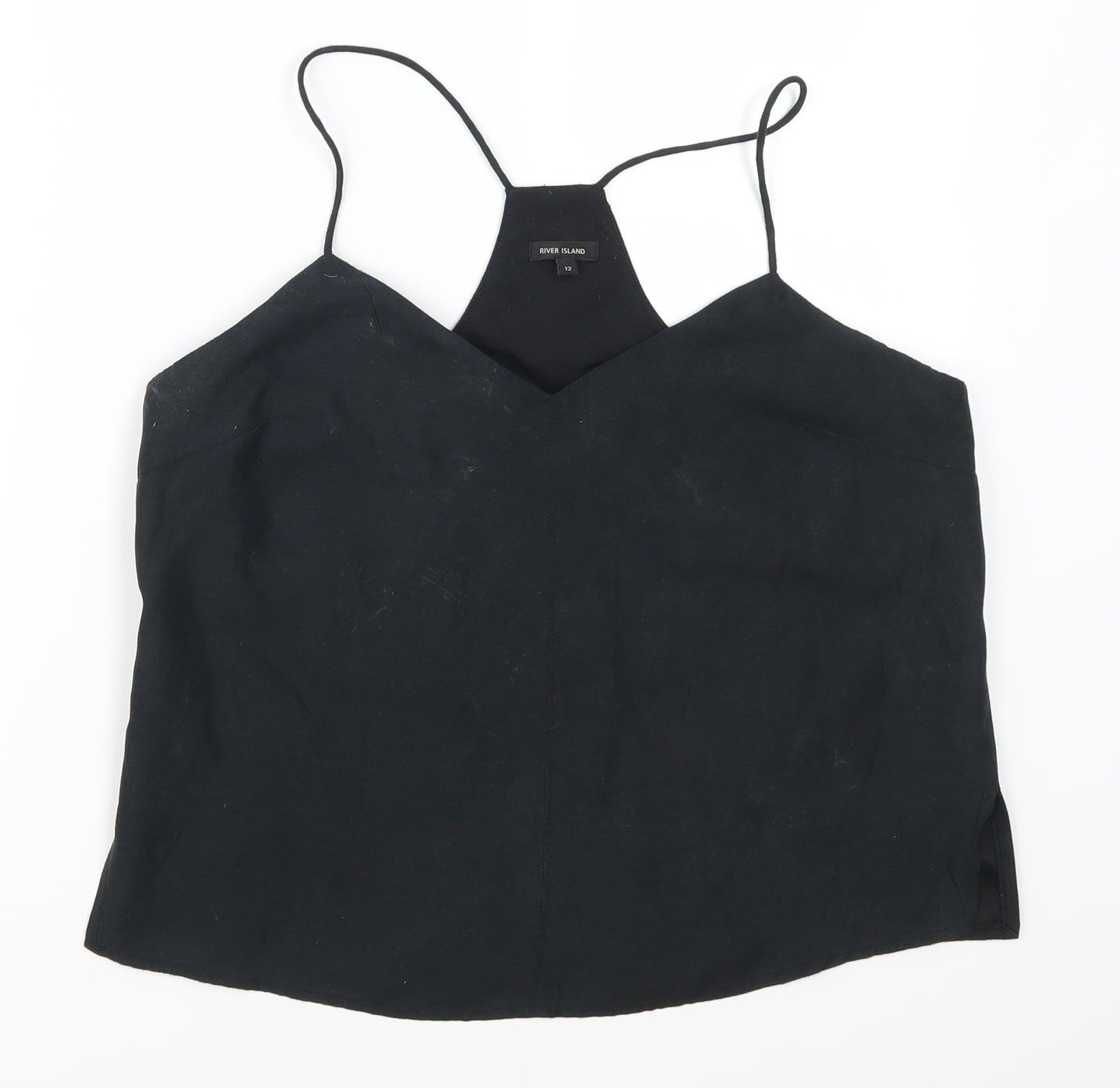River Island Womens Black   Basic Tank Size 12