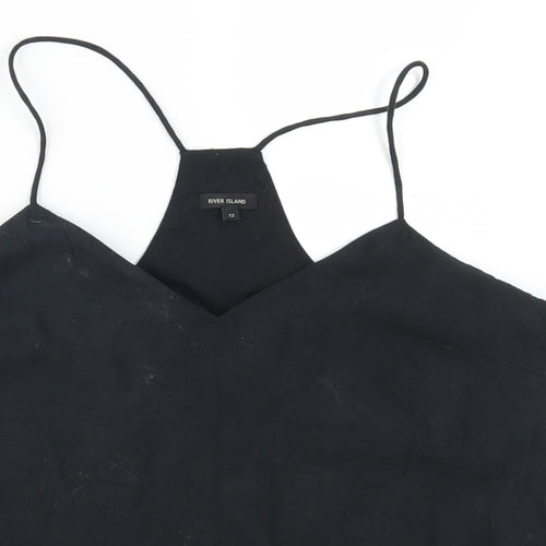 River Island Womens Black   Basic Tank Size 12