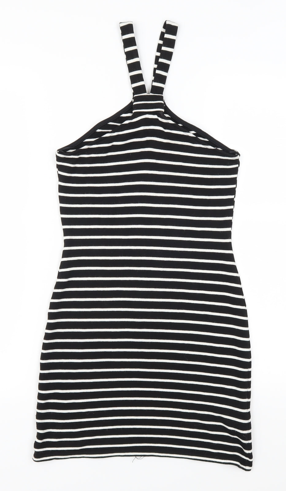Topshop Womens Black Striped  Mini  Size 10