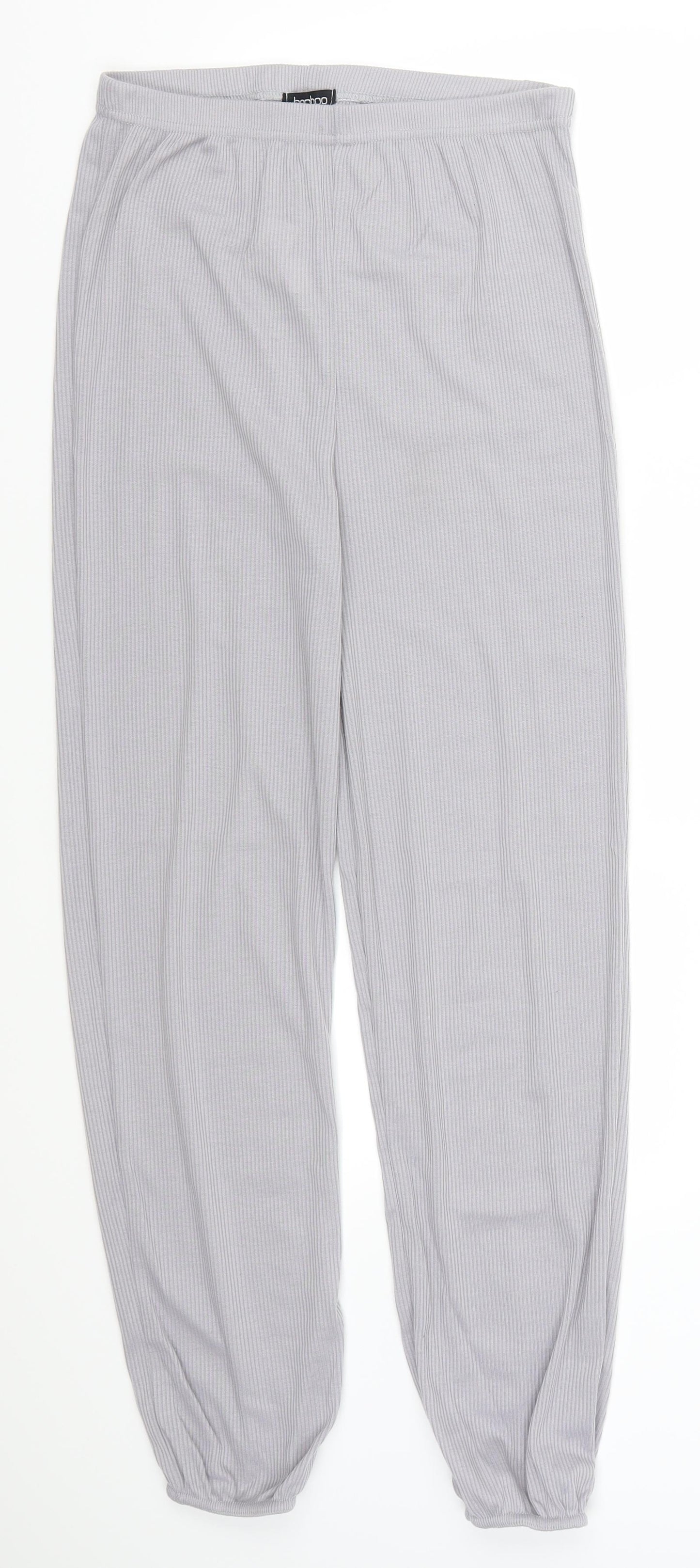 Boohoo Womens Grey   Trousers  Size 10 L28 in