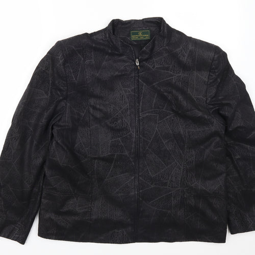 Gianfranco Corneli Womens Grey Geometric  Jacket  Size 18